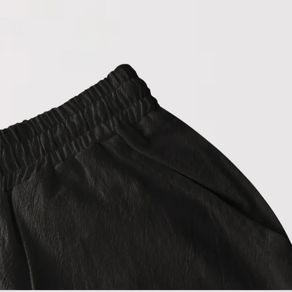 軽量麻混 ドローストリングショートパンツ