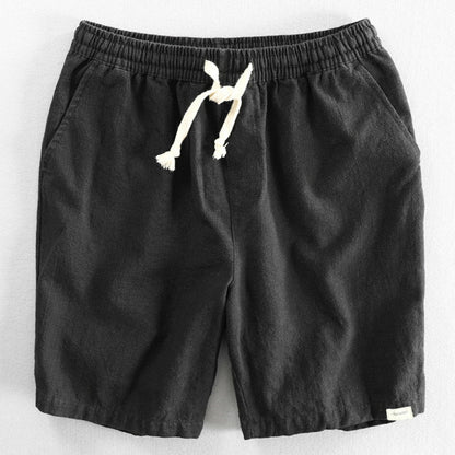 和風デザイン コットンブレンド イージーハーフパンツ