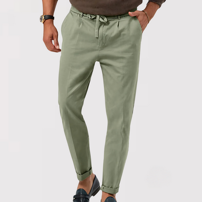 伸縮コットン混スマートイージーパンツ